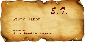 Sturm Tibor névjegykártya